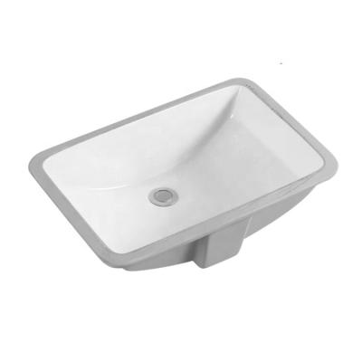 China Easy Clean Rectangular Under Mount Ceramic Bathroom Sink 5818A for sale