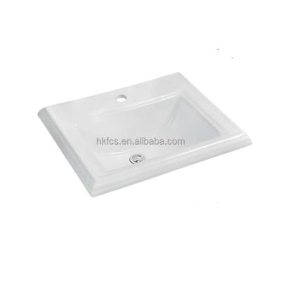 China Lavatory 5623B Easy Clean Bathroom Drop-In Ceramic Wash Basin Sink for sale