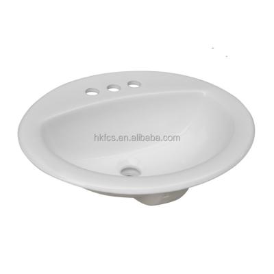 China Stylish Bathroom Lavatory Countertops 5620 Drop-In Ceramic Basin for sale