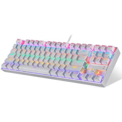 China Plug and Play Mechanical Keyboard RGB LED Rainbow Backlit Wired Gaming Keyboard with Red Switches for Windows Gaming PC for sale