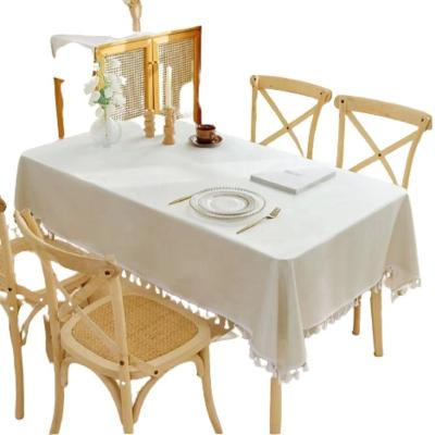 China Waterproof cotton canvas tablecloth and oilproof NO-washing tablecloth for sale