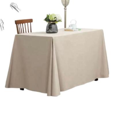 China Waterproof Conference Table Cloth Thickened High End Suede Hotel Restaurant Home Burgundy Printed Table Cloth for sale