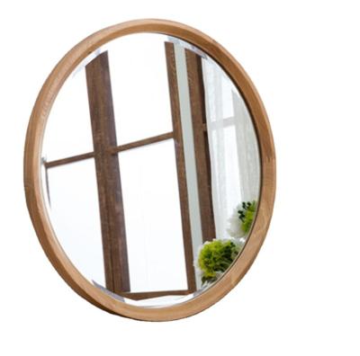 China EUROPEAN Nordic minimalist bathroom wall mounted solid wood around makeup with toilet surround around mirror 0026 for sale