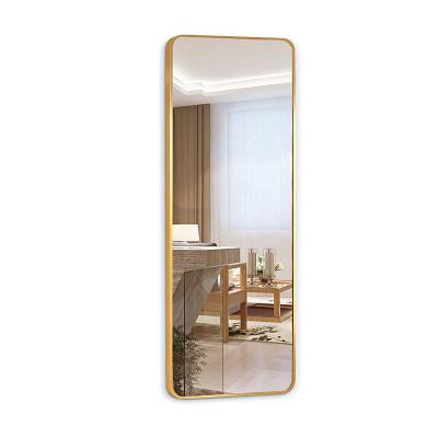 China Aluminum Alloy Traditional Nordic Frame Full Wall Hanging Mirror for sale