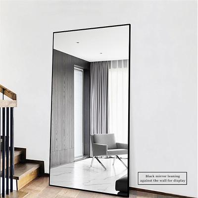 China Aluminum Alloy Minimalist Frame Integral Bracket Wall Household Mirror for sale