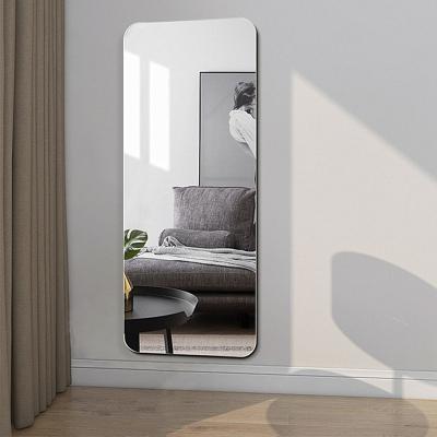 China Home Minimalist Bedroom Wall Hanging Paste Student Dorm Mirror Fit Mirror for sale