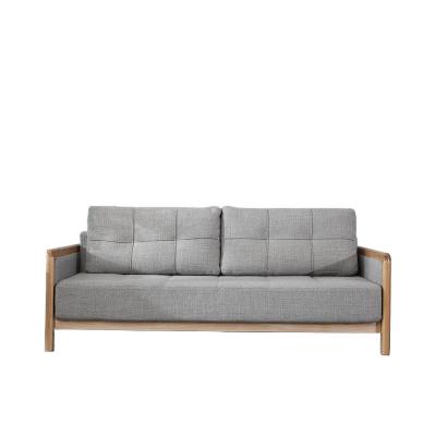 China (Other) Adjustable Solid Oak Sliding Removable And Washable Fabric Bed Sofa for sale