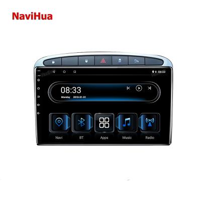 China CarPlay Navihua 9 inch dvd multimedia VCR Autoradio Android 10 stereo audio car radio for Peugeot 408 2016 for sale