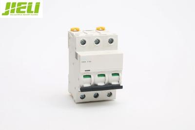 China 1A - 63A Miniature 3 Phase Circuit Breaker Motor Protection IP20 IEC60898 for sale