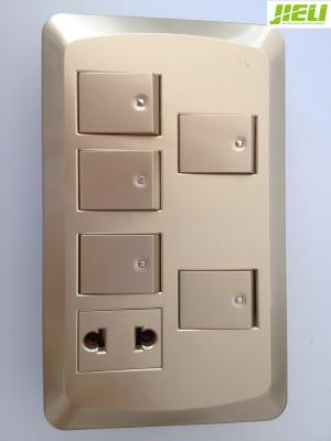 China PC Multifunctional White Electrical Wall Switch 86 x 146 Size For Lighting for sale