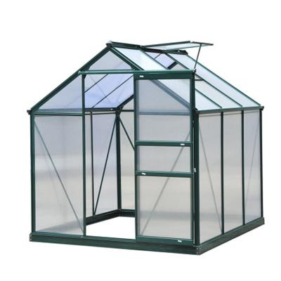 China Easily Assembled Harvest Vale Venlo 6ft*6ft 4mm Polycarbonate Sun Panel Small Garden Greenhouse Household Flower Greenhouse Vegetable for sale