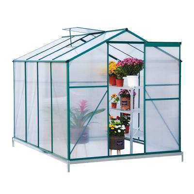 China Easily Assembled 6ft*8ft Greenhouses For Garden Metal Green House for sale