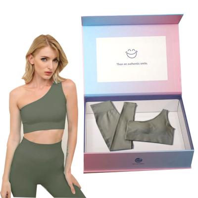 China QUICK DRY custom made gift box for girl sportswear sets women yoga sports bra for sale