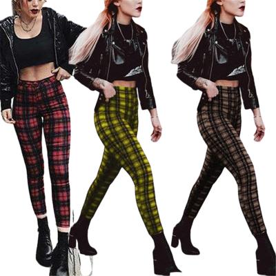 China 2021 Autumn New Product Fashion Plaid Anti-pilling Pants Fits Grid Sports Tracksuit Women Pants With Side Pockets for sale