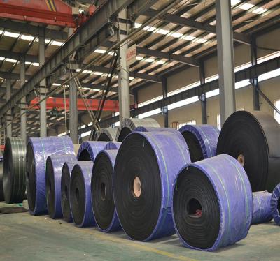 China Metallurgy Cement Coal Port Cloth Chemical Core NN Rubber Conveyor Belt For Steel Mill for sale