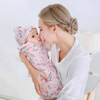 China PORTABLE Knitted Cotton Scarf Tire Set Comforter Cove Newborn Hugging Baby Wrap Muslin Wrap Blankets for sale