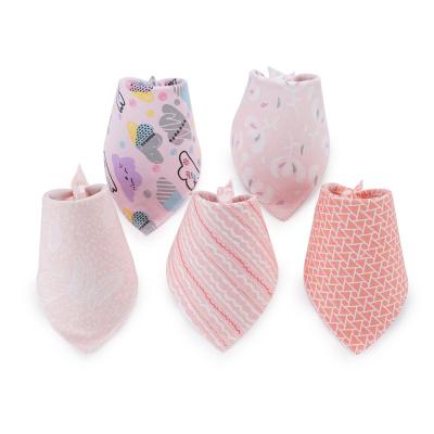 China New design factory direct sales baby bibs cotton baby triangle antibacterial custom saliva for sale