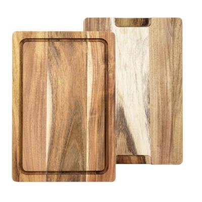 China Acacia Husk Sustainable Sink Drain Logo OEM Wood Chopper Carved Solid Wood Boards for sale