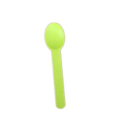 China Disposable Colorful Biodegradable Compostable Cornstarch Yogurt Spoon Cutlery Spoons DCS-0150 for sale