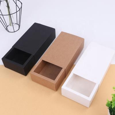 China Disposable Custom Packaging Box Slide Match Drawer Cardboard Kraft Paper Drawer Gift Box for sale