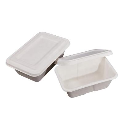 China Microwavable Customizable Compostable Eco Friendly Food Packaging Container Sugar Cane Lunch Box for sale