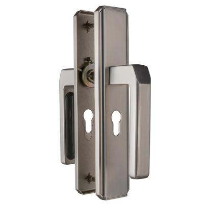 China Modern Warm European Door Handle Gray Black Zinc Door Locks Handle Hotel Home Apartment Zinc Door Handle for sale