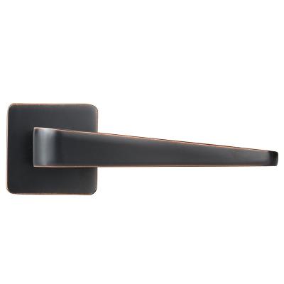 China Latest Guaranteed Quality Modern Cafe Door Handle Red Bronze Lever Lock For Hotel for sale