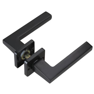 China Modern Hot Sale Lever Door Handle Zinc Alloy Design Handles Matt Black Door Locks Handle for sale