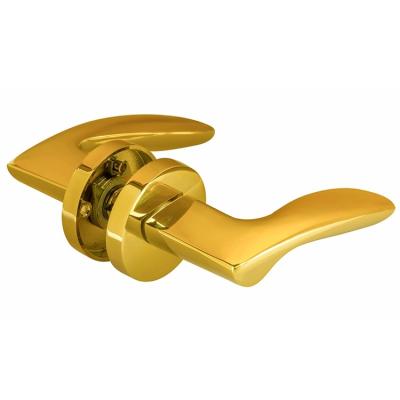 China Modern Design Door Fittings Security Metal Gold PVD Door Locks Single Handle for sale