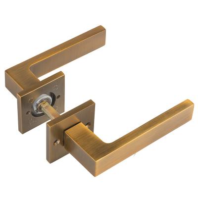 China Excellent Quality Fashion Modern Hot Brass Zinc Entry Handle Wood Door Locks Handle Sets for sale