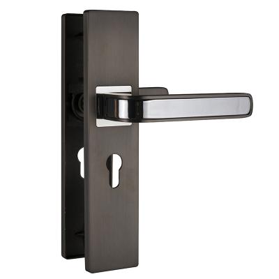 China Factory Sale Various Modern Gloss Chrome Gray Brush Finished Zinc Alloy Door Lock Handle for sale