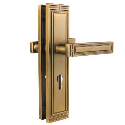 China Guaranteed Modern Aluminum Brass Straight Sets High Quality Modern Lever Door Handles Low Price for sale