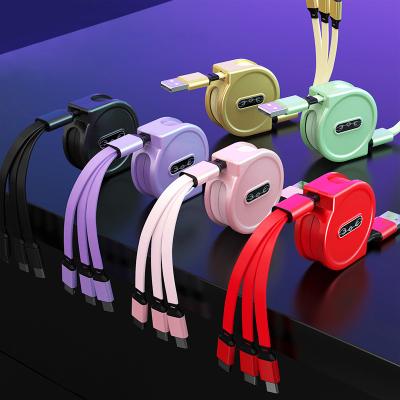 China For Android 3 IN 1 Cable Fast Charging Data Line For Micro Type C USB Charger Cable Wire For Huawei OPPO VIVO Xiaomi Samsung Data Cable for sale