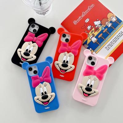 China Luxury Shockproof Cartoon Phone Case For iphone 11 12 13 pro XS max X XR 7 8 plus SE2020 22 Mini Silicone Shockproof Stand Cover for sale