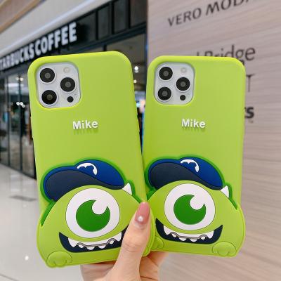 China 3D Cartoon Silicone Shockproof Case For iPhone 13 11 12 pro 7 8 plus 6s 5 5S Max Beard Cat Lovely Ears Silicone Se 4s XS XR Glitter Case for sale