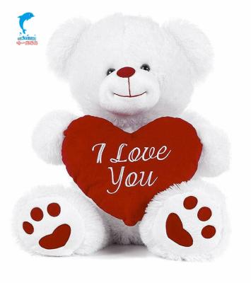 China 2020 New Style Decoration Valentines Day Gift Soft Holding Heart Shaped Teddy Bear Plush Toy For Girls Gift for sale