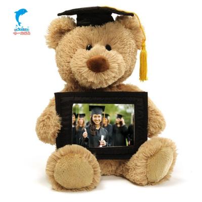 China Custom Stuffed Animals Decoration Plush Toys Teddy Bear With Bachelor Hat For Graduation Memorial Plushie OEM Manufacturer for sale