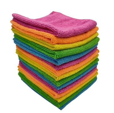 China Sustainable Quality Super Absorbent Universal Microfiber Nice Cleaning Towel Cloth 30*30cm for sale