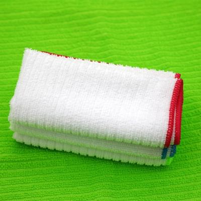 China Hot Selling Stocked In Roll Polish Promotional 2-in-1 Microfiber Car Cleaning Cloth Towel With Best Quality for sale