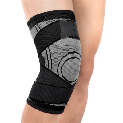 China Factory Price Adjustable Compression Knee Sleeve Sports Knee Brace Knee Support Joint Men Women for sale