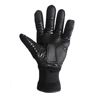 China Waterproof Professional Palm Protection Gloves Winter Rescue Gloves Waterproof Neoprene Leather For Adults for sale