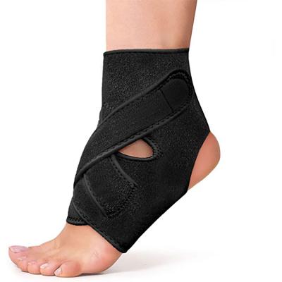 China Breathable.adjustable Black Ankle Support Ankle Foot Brace Strap Ankle Brace Straps Sports Safety Foot Support for sale