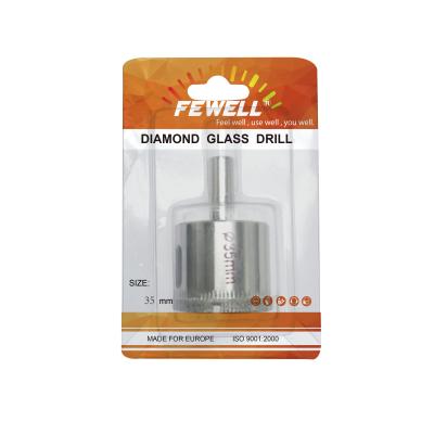 China Diamond Core Drill Bit Glass Clad Glass Hole Saw 35mm For Granite Marble Tiles for sale