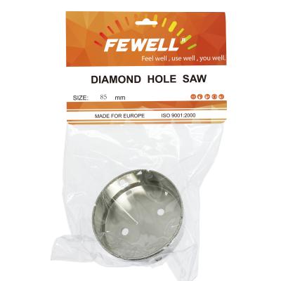 China Diamond Core Drill Bit Glass Clad Glass Hole Saw 85mm For Granite Marble Tiles for sale