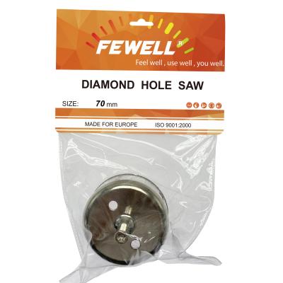 China Premium Grade Glass Diamond Glass Hole Saw 70 Mm For Glass Ceramic Tiles Polished Bricks Granite for sale