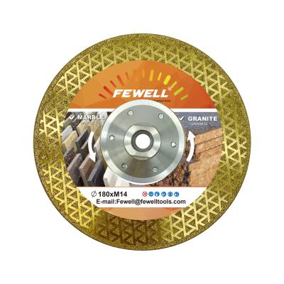 China Marble 7inch 180*M14 Plated Diamond Cutting Disc For Marble, Granite, Ceramic, General Purpose for sale