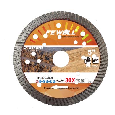 China High Grade Diamond Power Hot Press 5inch 125*2.4/1.4*10*78*22.23mm 10mm Size Diamond Saw Blade With Reinforced Center For Cutting Granite for sale