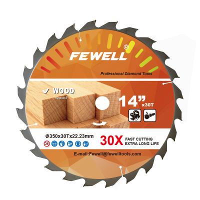 China 350*3.2/2.2*30T*25.4 CTT high quality wood 14inch circular saw blade for wood cutting for sale