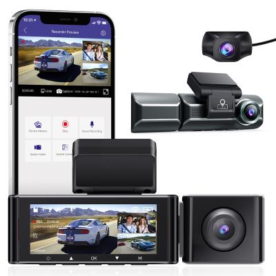 China Customized High End Car DashCam Wifi Car Rear Camera 2K+1080P+1080P 3 Cycle Recording Rear Camera With GPS for sale