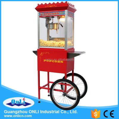 China Popcorn 8 Oz Electric Commercial Kettle Mobile Popcorn Machine With Cart for sale